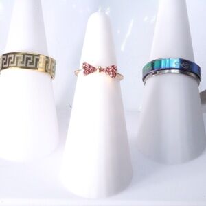 Set of THREE Rings MIX Rings Display Included New